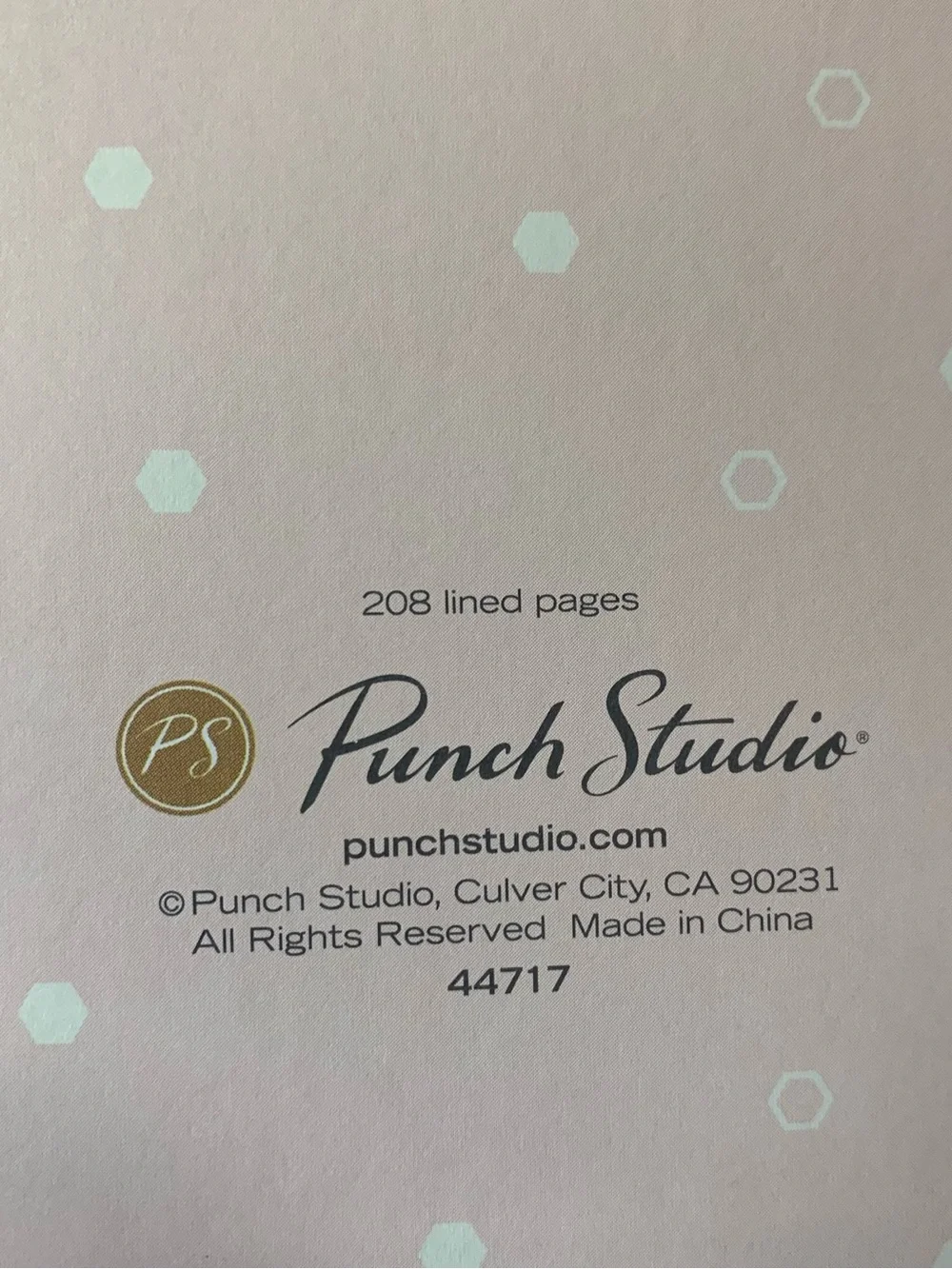 Brand new Punch Studio Black notebook with gold polka dots and gold bee charm